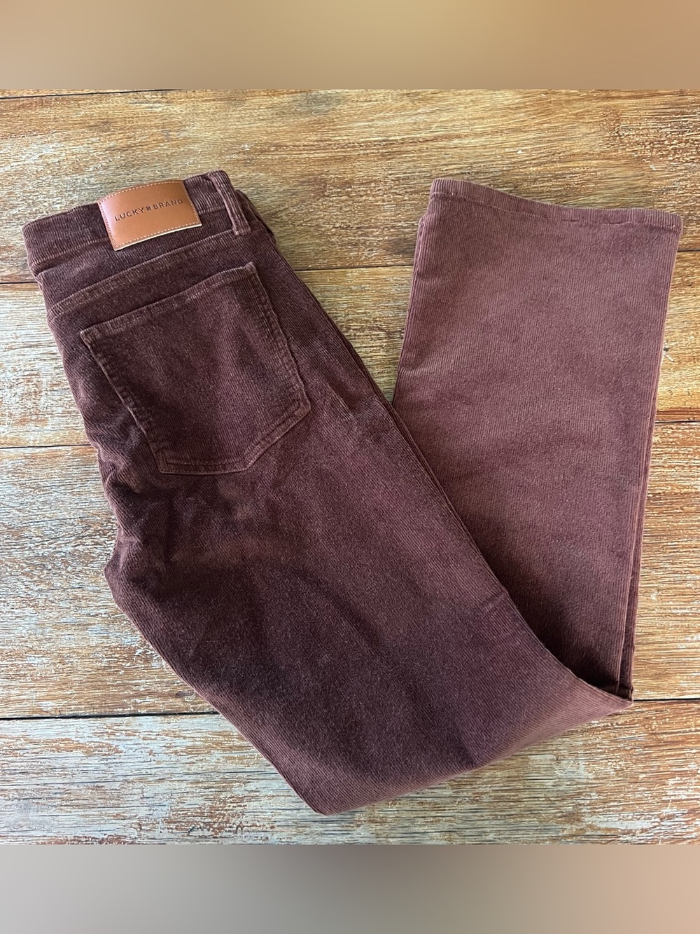 Lucky Brand Boot Cut Corduroy Pants in Brown